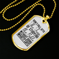 Don't Fall Into The Trap Necklace Stainless Steel or 18k Gold Dog Tag 24" Chain-Express Your Love Gifts