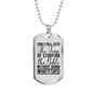 Don't Fall Into The Trap Necklace Stainless Steel or 18k Gold Dog Tag 24" Chain-Express Your Love Gifts