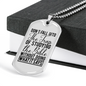Don't Fall Into The Trap Necklace Stainless Steel or 18k Gold Dog Tag 24" Chain-Express Your Love Gifts