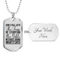 Don't Fall Into The Trap Necklace Stainless Steel or 18k Gold Dog Tag 24" Chain-Express Your Love Gifts