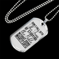 Don't Fall Into The Trap Necklace Stainless Steel or 18k Gold Dog Tag 24" Chain-Express Your Love Gifts