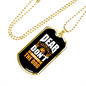 Don't Forget The Dog Necklace Stainless Steel or 18k Gold Dog Tag 24" Chain-Express Your Love Gifts