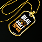 Don't Forget The Dog Necklace Stainless Steel or 18k Gold Dog Tag 24" Chain-Express Your Love Gifts