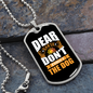 Don't Forget The Dog Necklace Stainless Steel or 18k Gold Dog Tag 24" Chain-Express Your Love Gifts