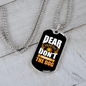 Don't Forget The Dog Necklace Stainless Steel or 18k Gold Dog Tag 24" Chain-Express Your Love Gifts
