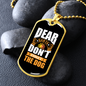 Don't Forget The Dog Necklace Stainless Steel or 18k Gold Dog Tag 24" Chain-Express Your Love Gifts