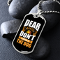 Don't Forget The Dog Necklace Stainless Steel or 18k Gold Dog Tag 24" Chain-Express Your Love Gifts