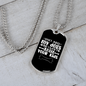 Don't Judge My Dogs Necklace Stainless Steel or 18k Gold Dog Tag 24" Chain-Express Your Love Gifts