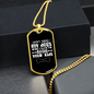 Don't Judge My Dogs Necklace Stainless Steel or 18k Gold Dog Tag 24" Chain-Express Your Love Gifts