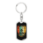 Don'T Just Own A Ride Biker Keychain Stainless Steel or 18k Gold Dog Tag Keyring-Express Your Love Gifts