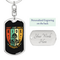 Don'T Just Own A Ride Biker Keychain Stainless Steel or 18k Gold Dog Tag Keyring-Express Your Love Gifts