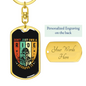 Don'T Just Own A Ride Biker Keychain Stainless Steel or 18k Gold Dog Tag Keyring-Express Your Love Gifts