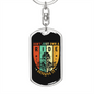 Don'T Just Own A Ride Biker Keychain Stainless Steel or 18k Gold Dog Tag Keyring-Express Your Love Gifts