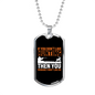 Don'T Like Me & Hunting Necklace Stainless Steel or 18k Gold Dog Tag 24" Chain-Express Your Love Gifts