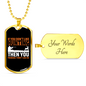 Don'T Like Me & Hunting Necklace Stainless Steel or 18k Gold Dog Tag 24" Chain-Express Your Love Gifts