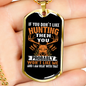 Don'T Like Me Hunting Necklace Stainless Steel or 18k Gold Dog Tag 24" Chain-Express Your Love Gifts