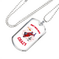 Don'T Mess With Crazy Firefighter Gift Stainless Steel or 18k Gold Dog Tag 24" Chain-Express Your Love Gifts