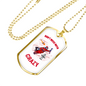 Don'T Mess With Crazy Firefighter Gift Stainless Steel or 18k Gold Dog Tag 24" Chain-Express Your Love Gifts