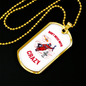 Don'T Mess With Crazy Firefighter Gift Stainless Steel or 18k Gold Dog Tag 24" Chain-Express Your Love Gifts