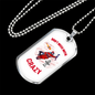 Don'T Mess With Crazy Firefighter Gift Stainless Steel or 18k Gold Dog Tag 24" Chain-Express Your Love Gifts