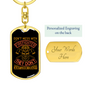 Don'T Mess With Firefighters Keychain Stainless Steel or 18k Gold Dog Tag Keyring-Express Your Love Gifts