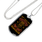 Don'T Mess With Firefighters Necklace Stainless Steel or 18k Gold Dog Tag 24" Chain-Express Your Love Gifts