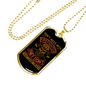 Don'T Mess With Firefighters Necklace Stainless Steel or 18k Gold Dog Tag 24" Chain-Express Your Love Gifts