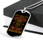 Don'T Mess With Firefighters Necklace Stainless Steel or 18k Gold Dog Tag 24" Chain-Express Your Love Gifts