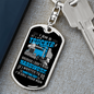 Don'T Mind Hardwork Swivel Trucker Keychain Dog Tag Stainless Steel or 18k Gold-Express Your Love Gifts