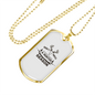 Don'T Miss A Hunter Season Hunting Necklace Stainless Steel or 18k Gold Dog Tag 24"-Express Your Love Gifts