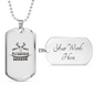 Don'T Miss A Hunter Season Hunting Necklace Stainless Steel or 18k Gold Dog Tag 24"-Express Your Love Gifts