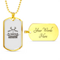 Don'T Miss A Hunter Season Hunting Necklace Stainless Steel or 18k Gold Dog Tag 24"-Express Your Love Gifts