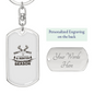 Don'T Miss A Hunter Seasonhunter'S Keychain Gift Stainless Steel or 18k Gold Dog Tag Keyring-Express Your Love Gifts