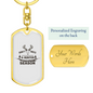 Don'T Miss A Hunter Seasonhunter'S Keychain Gift Stainless Steel or 18k Gold Dog Tag Keyring-Express Your Love Gifts
