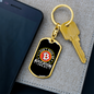 Don't Need Aducation Crypto Keychain Stainless Steel or 18k Gold Dog Tag Keyring-Express Your Love Gifts