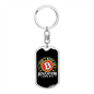 Don't Need Aducation Crypto Keychain Stainless Steel or 18k Gold Dog Tag Keyring-Express Your Love Gifts