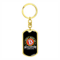 Don't Need Aducation Crypto Keychain Stainless Steel or 18k Gold Dog Tag Keyring-Express Your Love Gifts