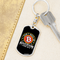 Don't Need Aducation Crypto Keychain Stainless Steel or 18k Gold Dog Tag Keyring-Express Your Love Gifts