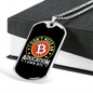Don't Need Aducation Crypto Necklace Stainless Steel or 18k Gold Dog Tag 24" Chain-Express Your Love Gifts