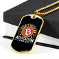 Don't Need Aducation Crypto Necklace Stainless Steel or 18k Gold Dog Tag 24" Chain-Express Your Love Gifts