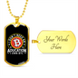 Don't Need Aducation Crypto Necklace Stainless Steel or 18k Gold Dog Tag 24" Chain-Express Your Love Gifts