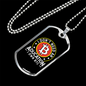 Don't Need Aducation Crypto Necklace Stainless Steel or 18k Gold Dog Tag 24" Chain-Express Your Love Gifts