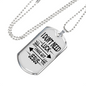 Don't Need Luck Necklace Stainless Steel or 18k Gold Dog Tag 24" Chain-Express Your Love Gifts