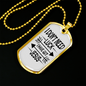 Don't Need Luck Necklace Stainless Steel or 18k Gold Dog Tag 24" Chain-Express Your Love Gifts