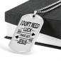 Don't Need Luck Necklace Stainless Steel or 18k Gold Dog Tag 24" Chain-Express Your Love Gifts
