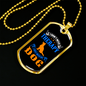 Don't Need Theraphy Blue Necklace Stainless Steel or 18k Gold Dog Tag 24" Chain-Express Your Love Gifts