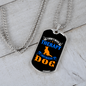 Don't Need Theraphy Blue Necklace Stainless Steel or 18k Gold Dog Tag 24" Chain-Express Your Love Gifts