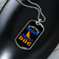 Don't Need Theraphy Blue Necklace Stainless Steel or 18k Gold Dog Tag 24" Chain-Express Your Love Gifts
