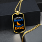 Don't Need Theraphy Blue Necklace Stainless Steel or 18k Gold Dog Tag 24" Chain-Express Your Love Gifts