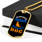 Don't Need Theraphy Blue Necklace Stainless Steel or 18k Gold Dog Tag 24" Chain-Express Your Love Gifts